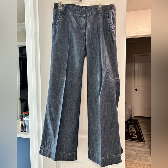 Denim slacks. Wide legged. New York & Co - Picture 1 of 5